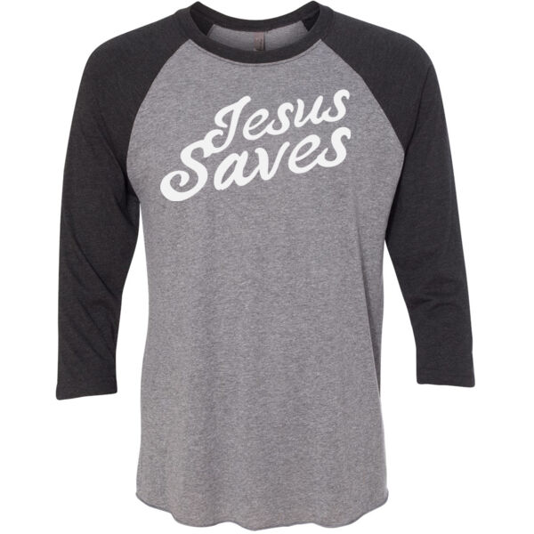 Jesus Saves: Grey/Black Thumbnail