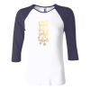 Ladies' Baby Rib Three-QuarterSleeve Contrast Raglan T-Shirt Thumbnail